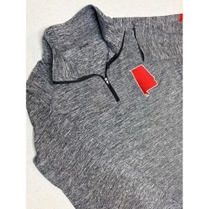 Logo Brands Alabama Crimson Tide Mens Large Quarter Zip Pullover Heather Gray